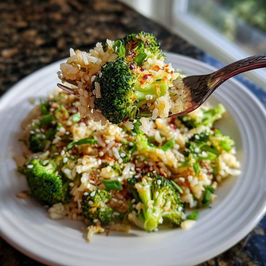 Kalorienarme Reispfanne Mit Brokkoli