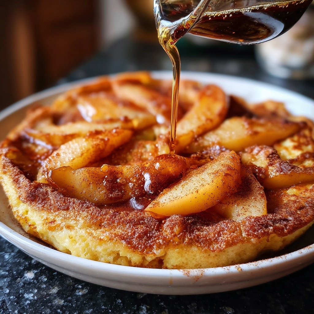 Pfannkuchen mit Birnen und Zimt