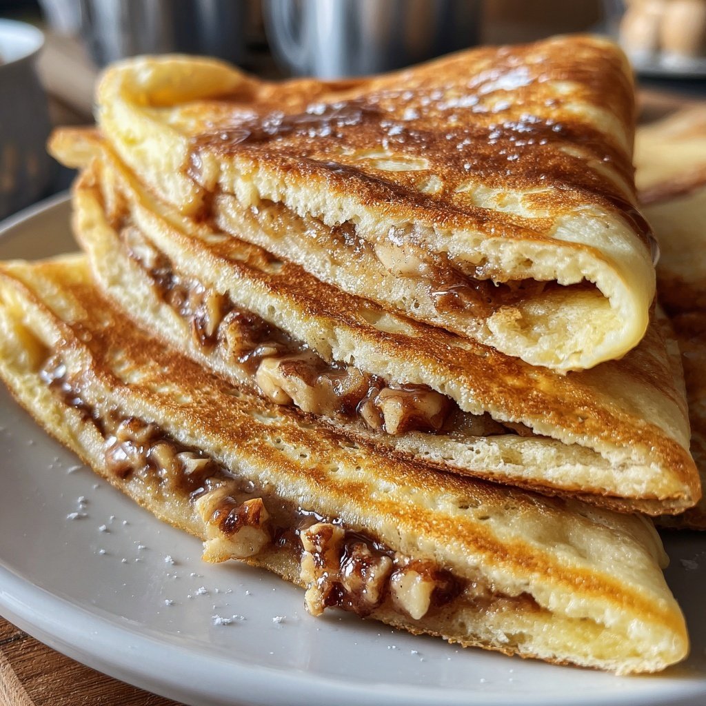 Pfannkuchen mit Nussfüllung