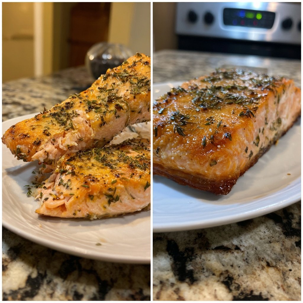 Lachs mit Rosenpfeffer und Butter
