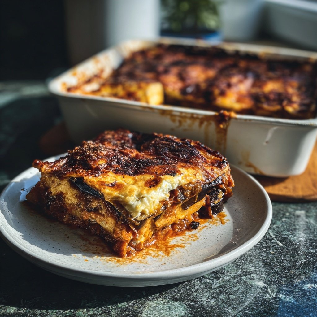 Vegetarische Moussaka mit Auberginen