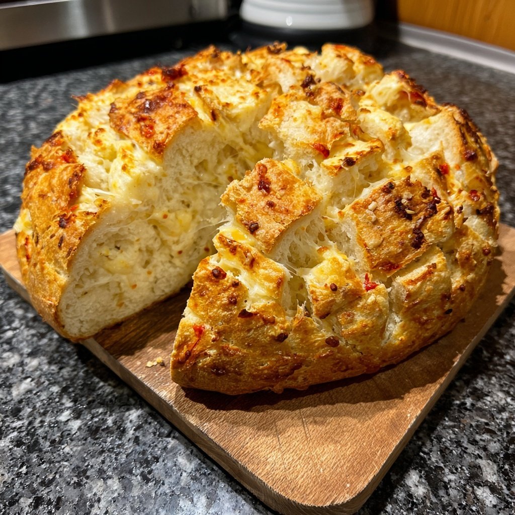 Zupfbrot Mit Käse Würfeln