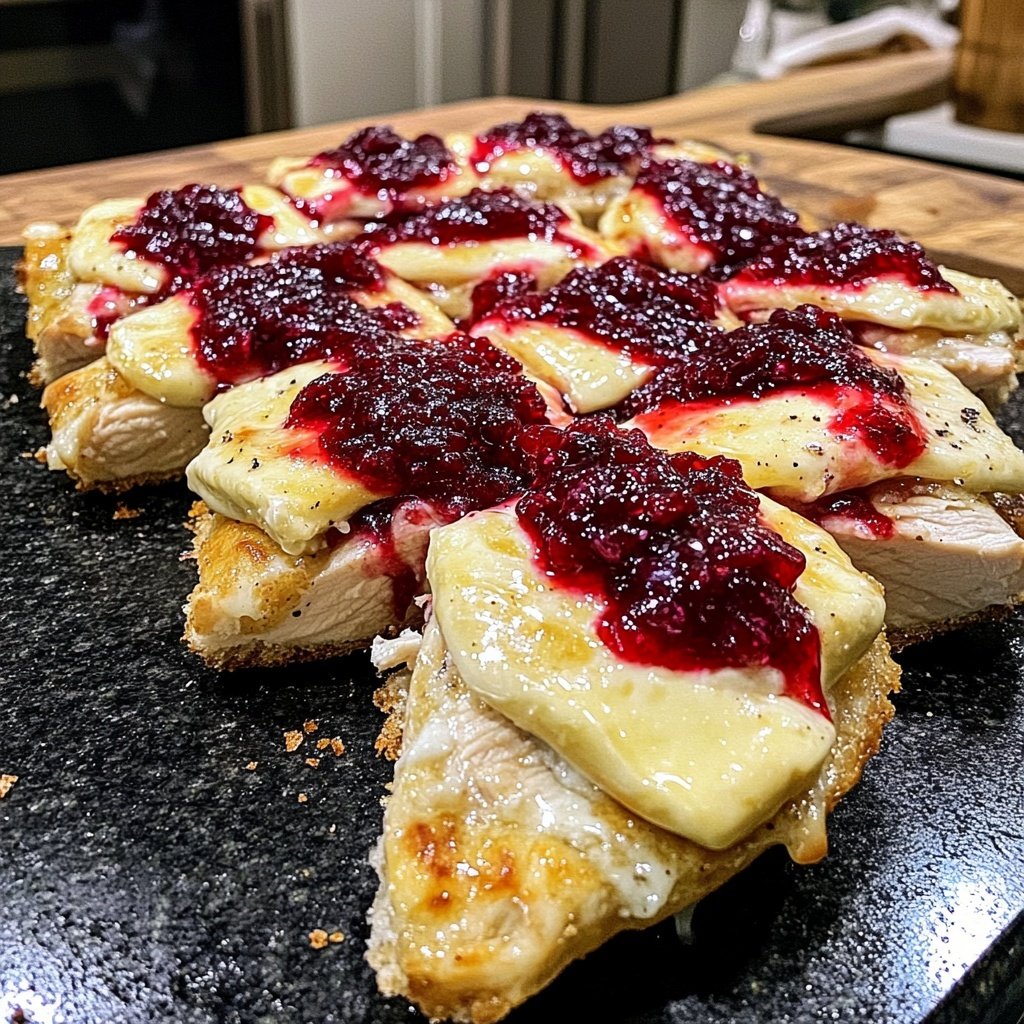 Cranberry-Brie-gefülltes Hähnchen