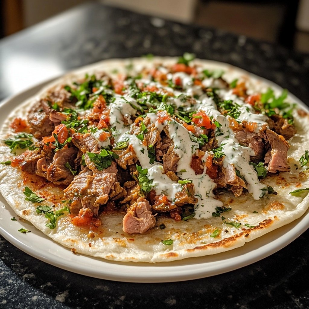 Döner mit Joghurt-Minze-Sauce