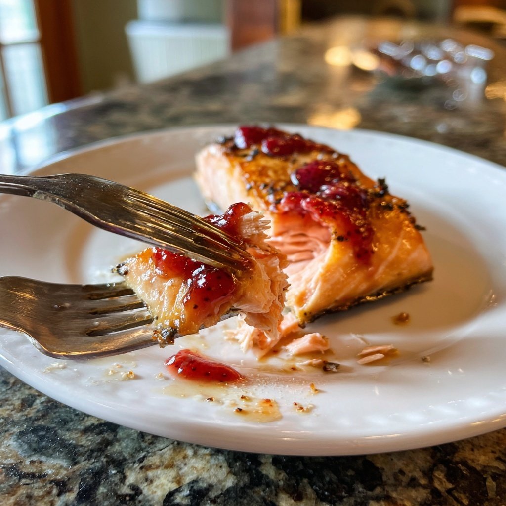 Lachs mit Erdbeer-Balsamico