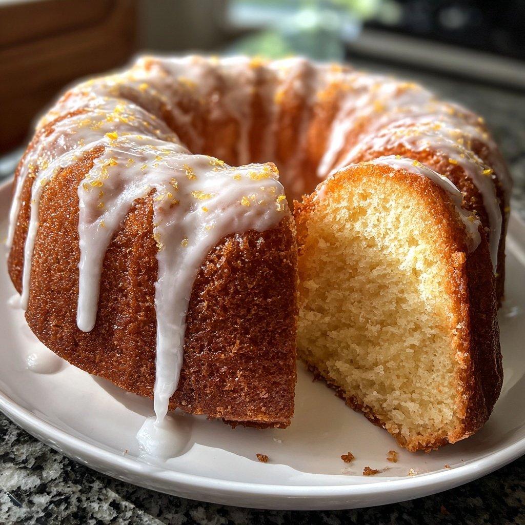 Zitronenkuchen mit Joghurtglasur